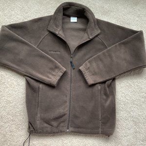 Columbia brown fleece Womens M like new